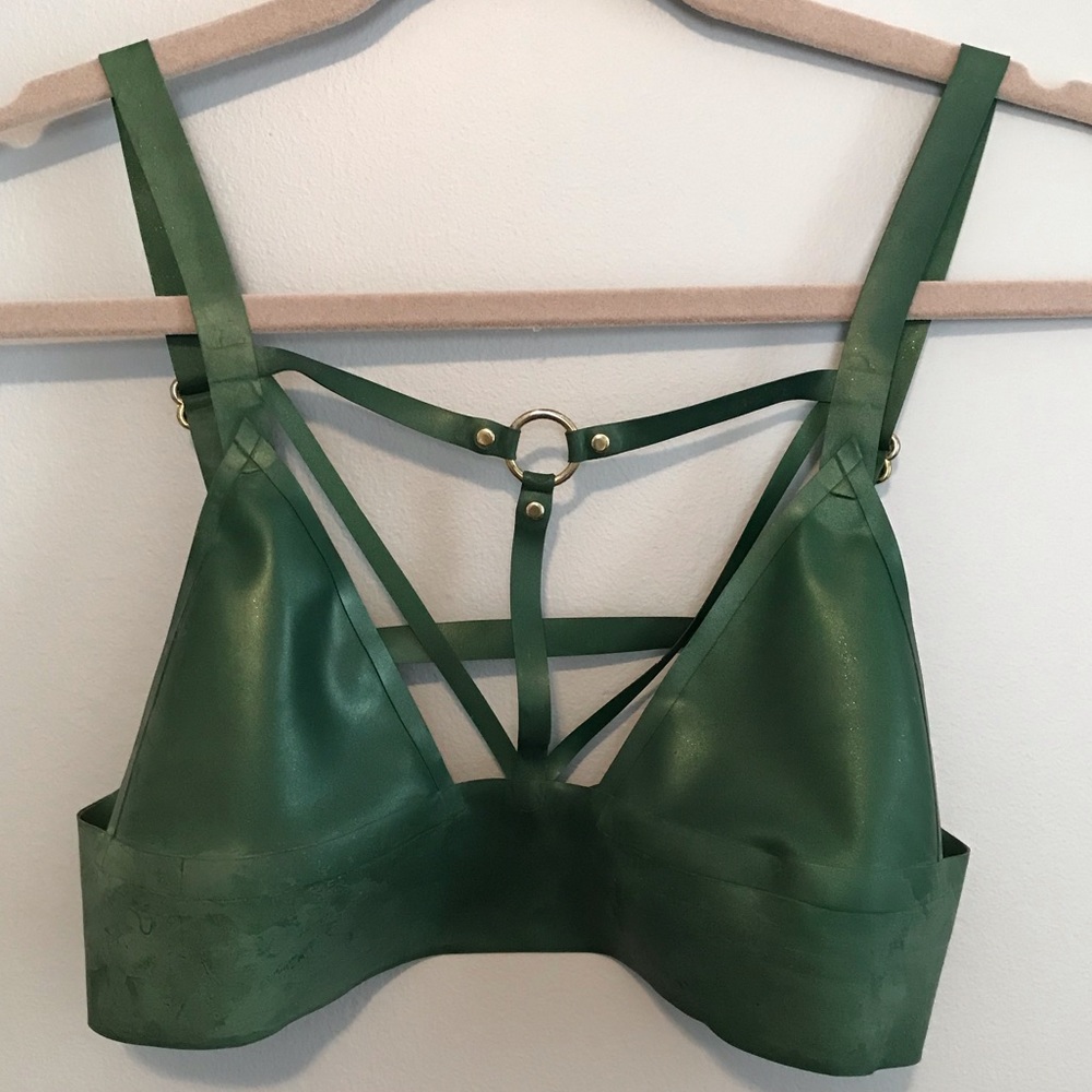 Fetish Latex Bra & Garter Belt